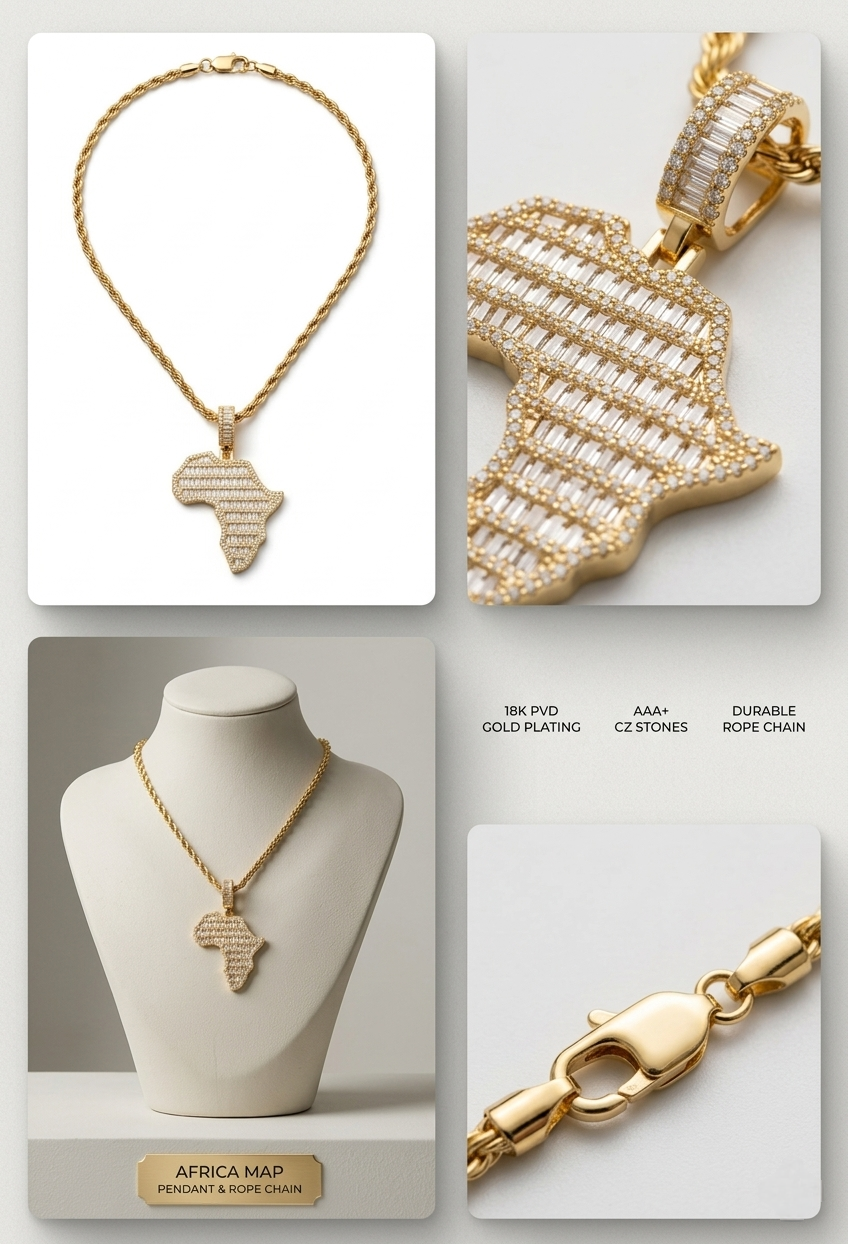 Afrique Iced-Out Necklace