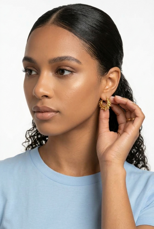 Adanna Ornate Hoop Earrings