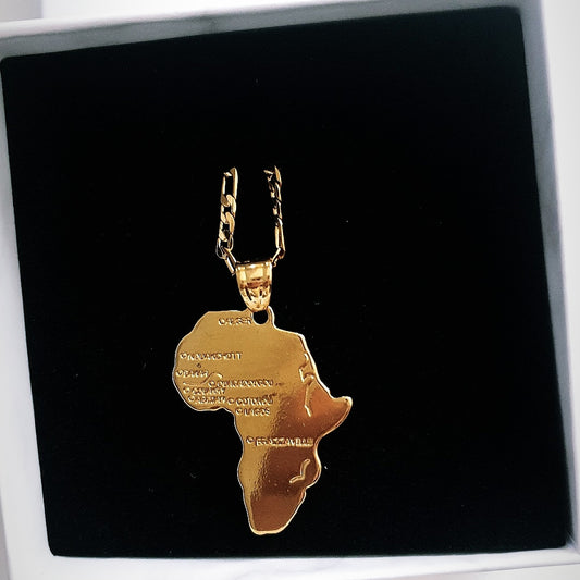 African Map Necklace