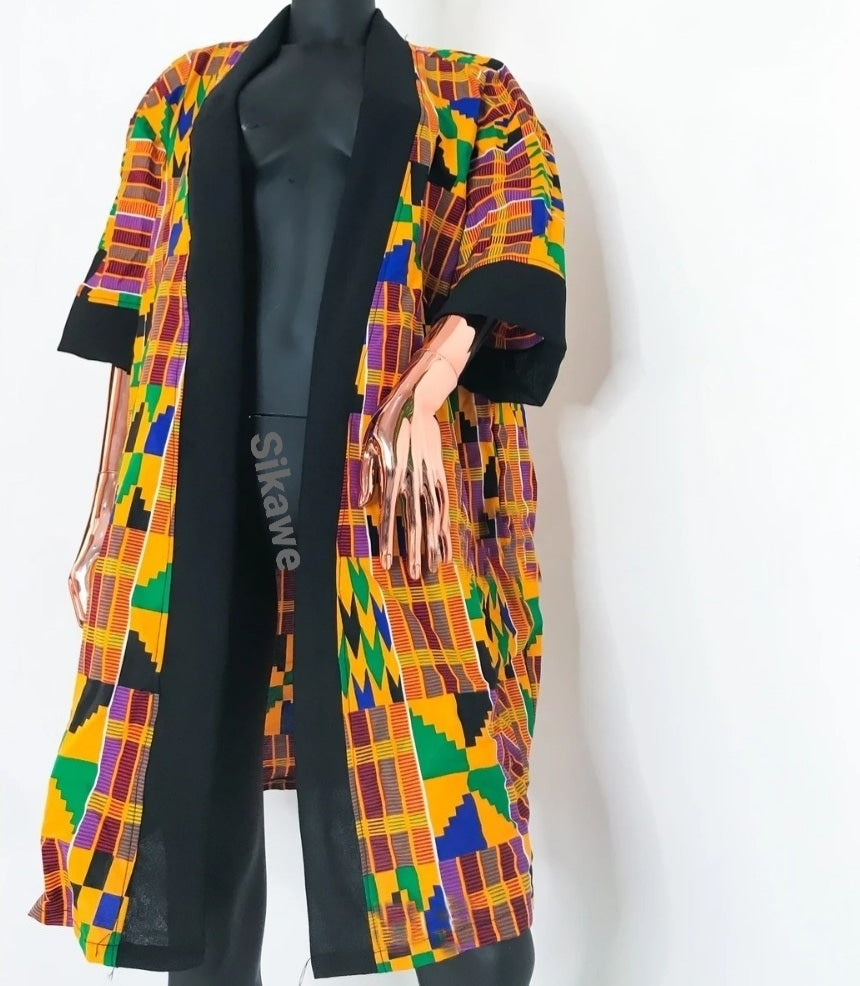 Zakiyah Kente Print Kimono