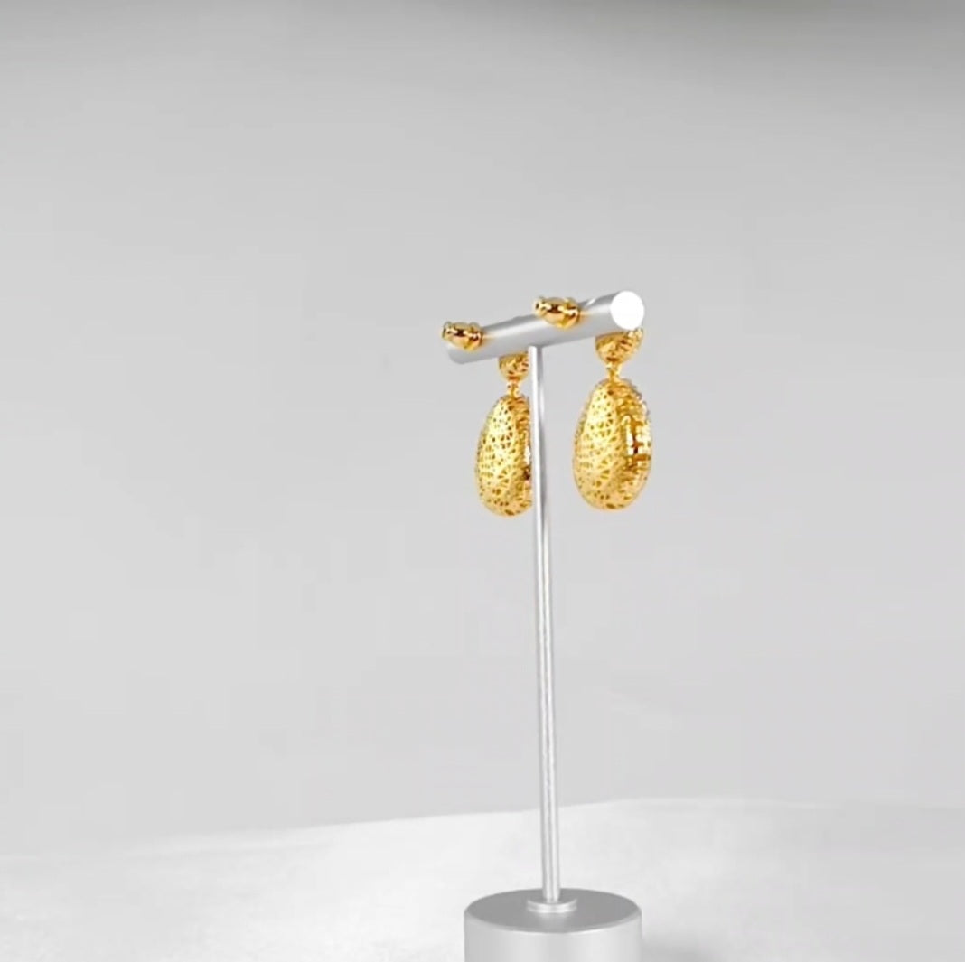 Luna Hollow Drop Earrings