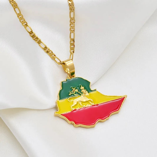 Ethiopia Map Necklace | Pre-order