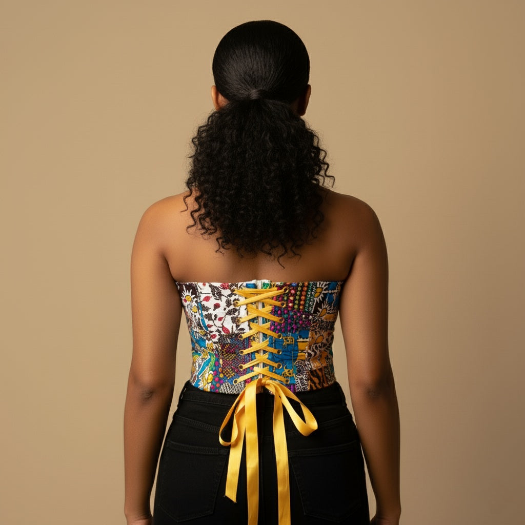 Tallulah African Print Corset Top