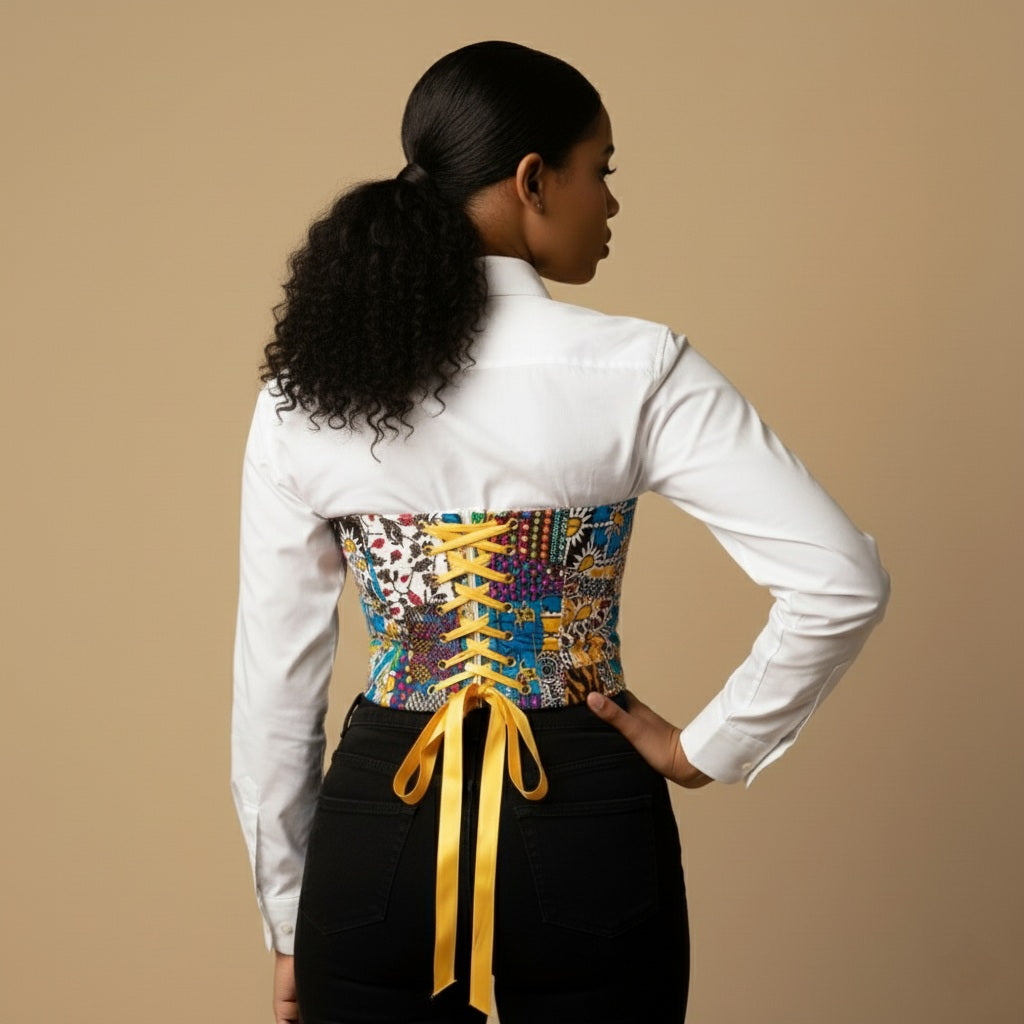Tallulah African Print Corset Top