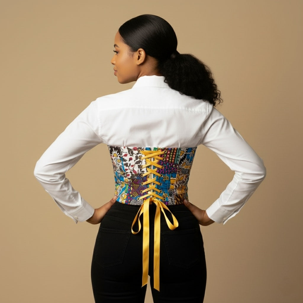 Tallulah African Print Corset Top
