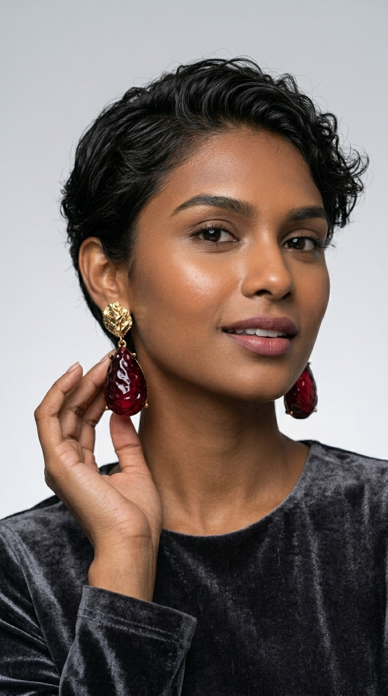 Aminata Crystal Drop Earrings