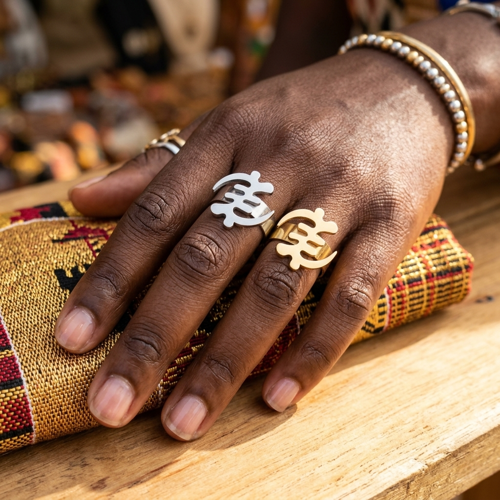 Gye Nyame Adinkra Ring