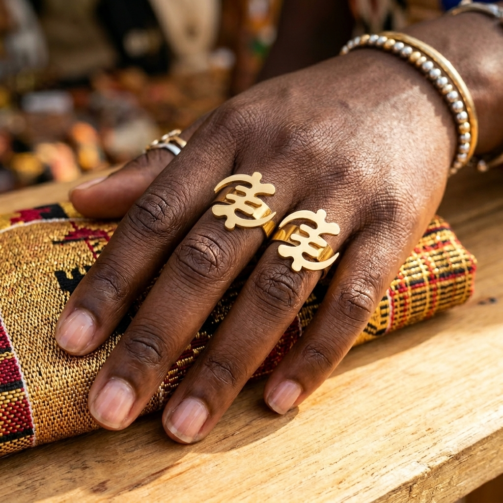 Gye Nyame Adinkra Ring