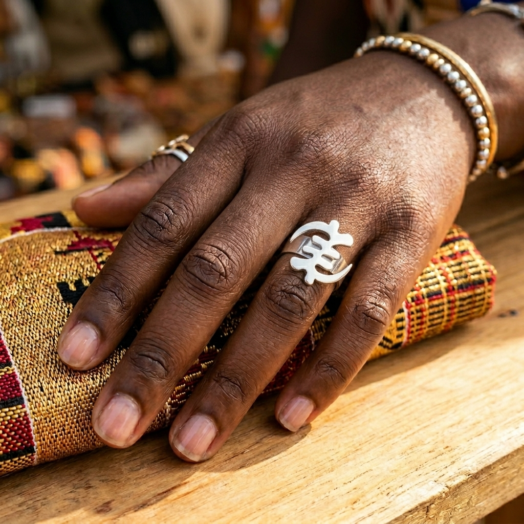 Gye Nyame Adinkra Ring