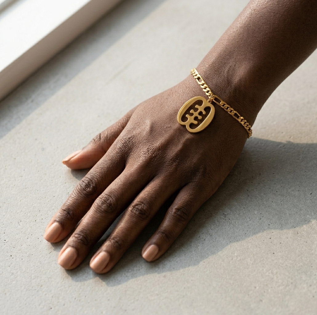 Teeth and Tongue Adinkra Pendant Bracelet