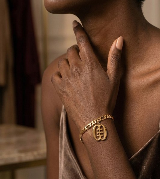 Teeth and Tongue Adinkra Pendant Bracelet