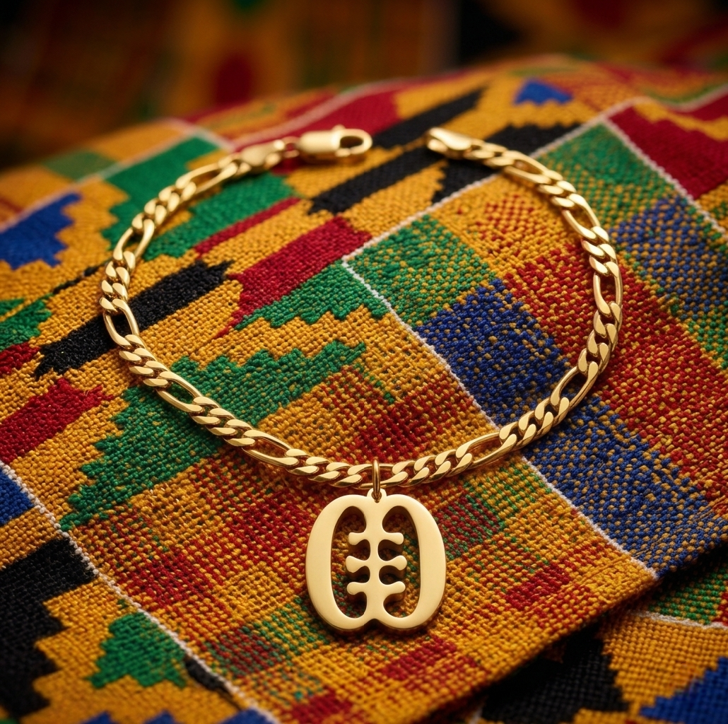 Teeth and Tongue Adinkra Pendant Bracelet