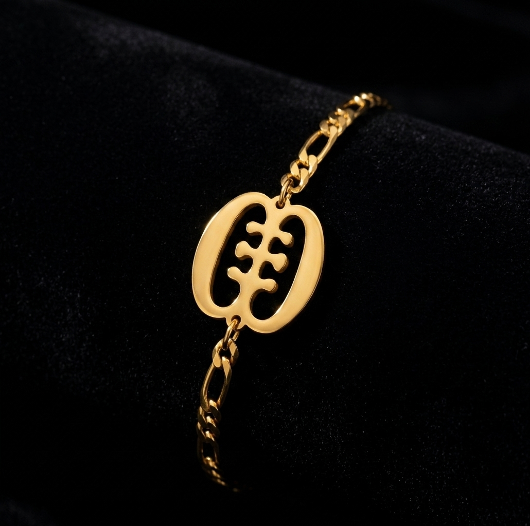 Teeth and Tongue Adinkra Pendant Bracelet