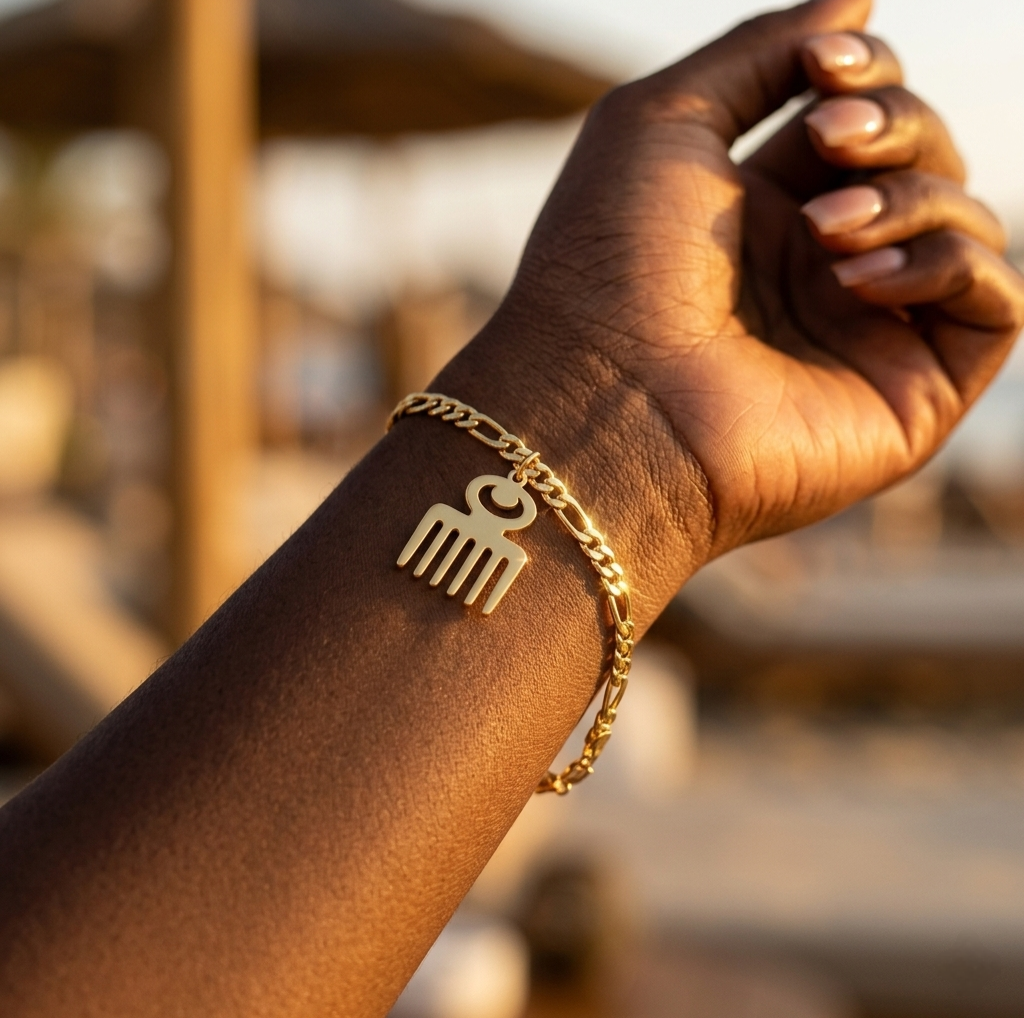 Duafe Adinkra Bracelet – Symbol of Beauty & Femininity