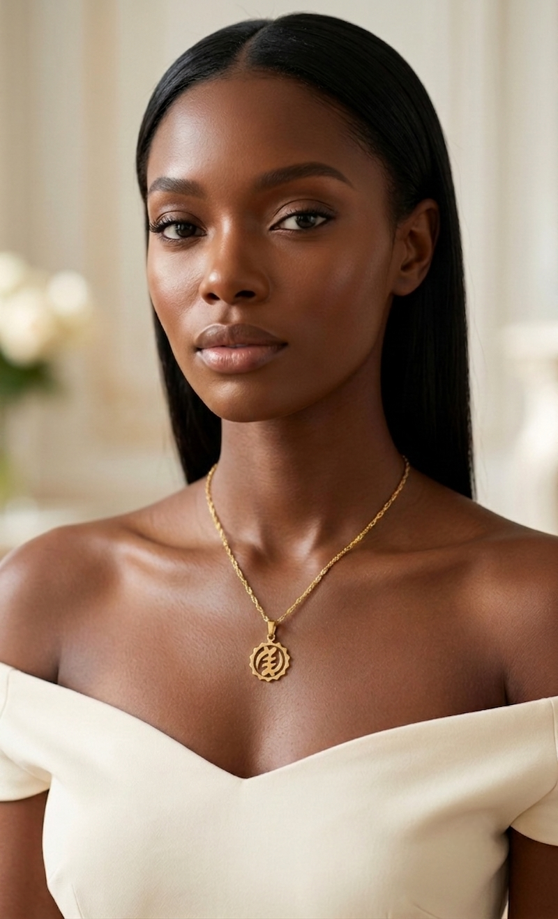 Nyame Ye Ohene Adinkra Necklace