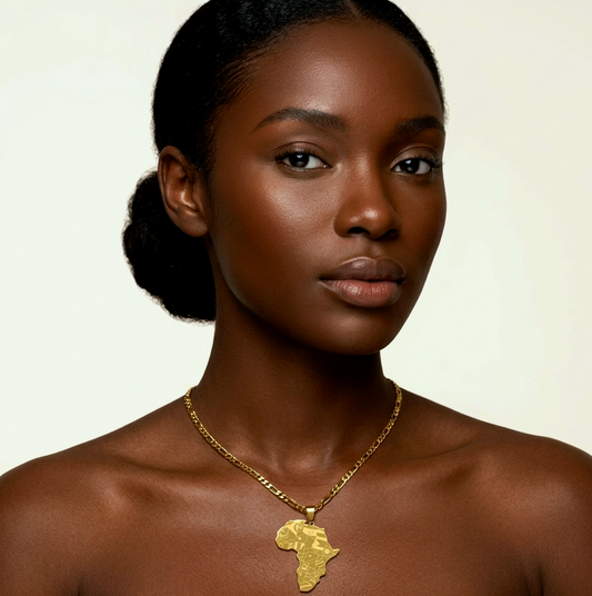 African Flag Pendant Necklace