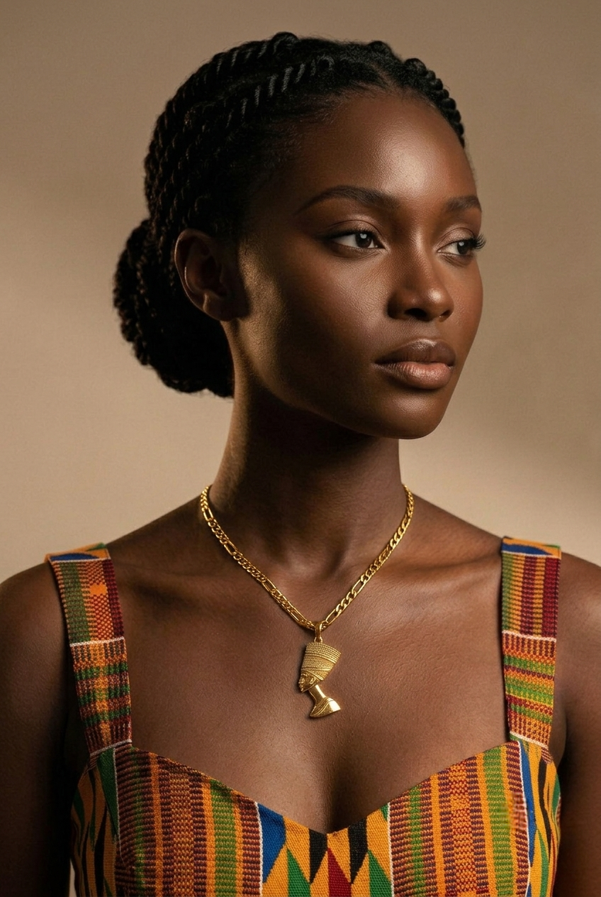 Eqyptian Queen Nefertiti Pendant Necklace