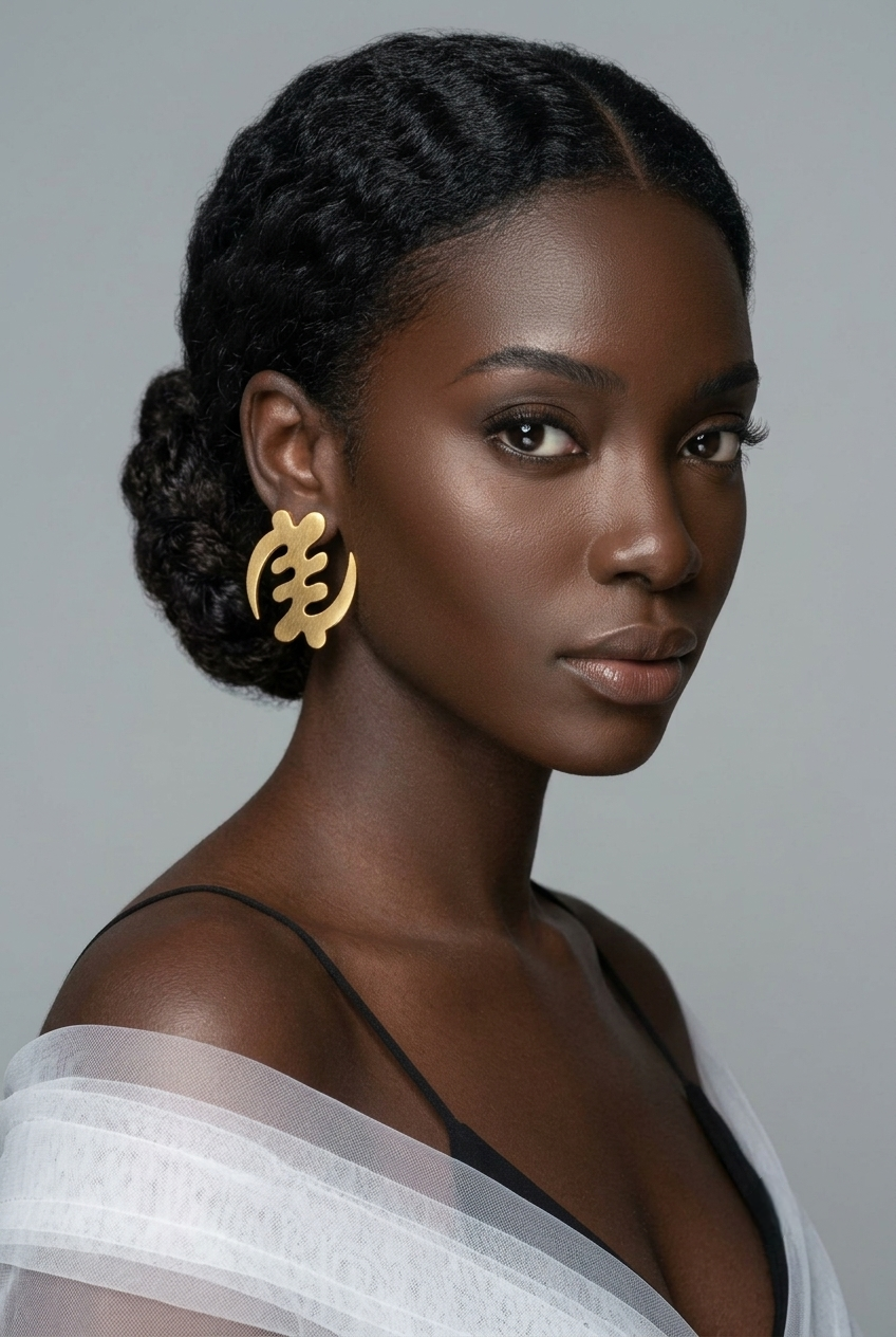 Gye Nyame Stud Earrings