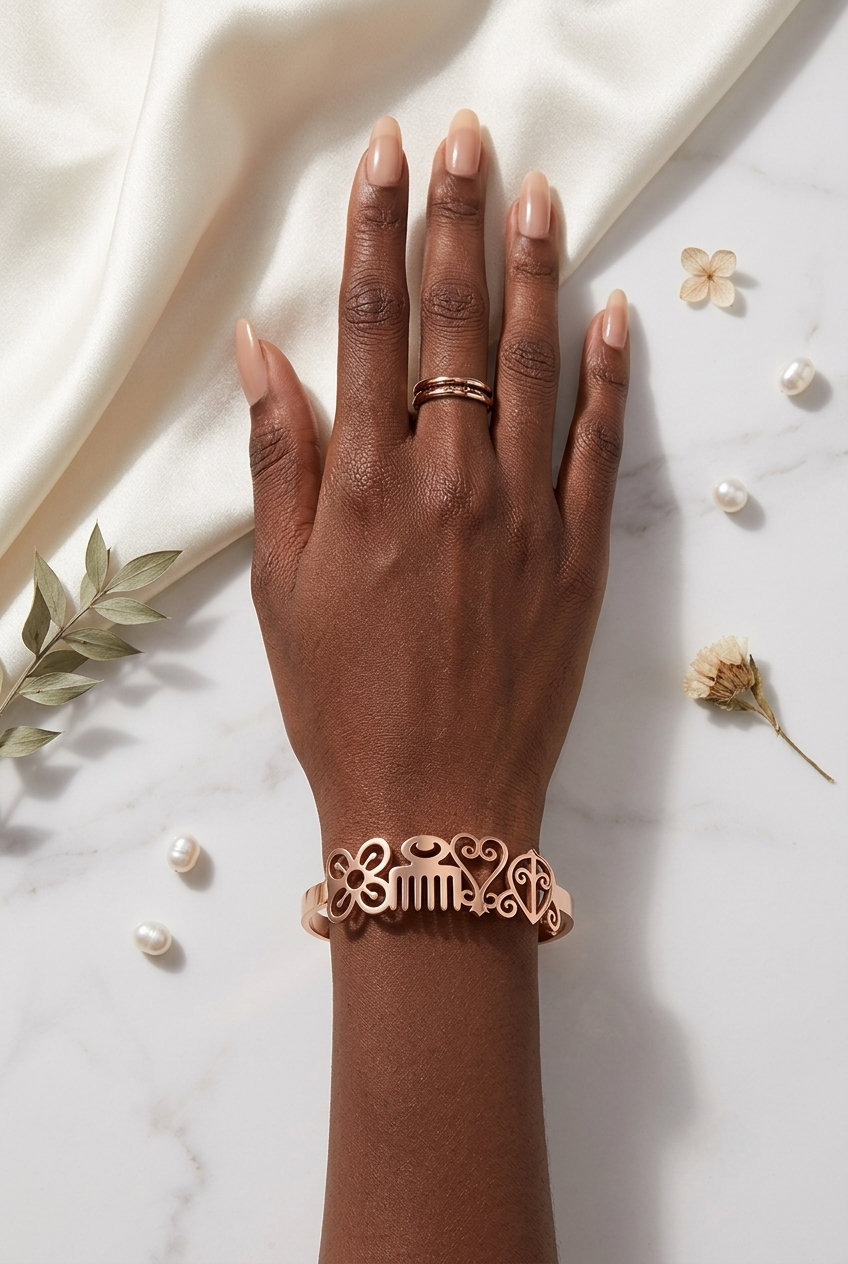 Custom Adinkra Symbol Bangle