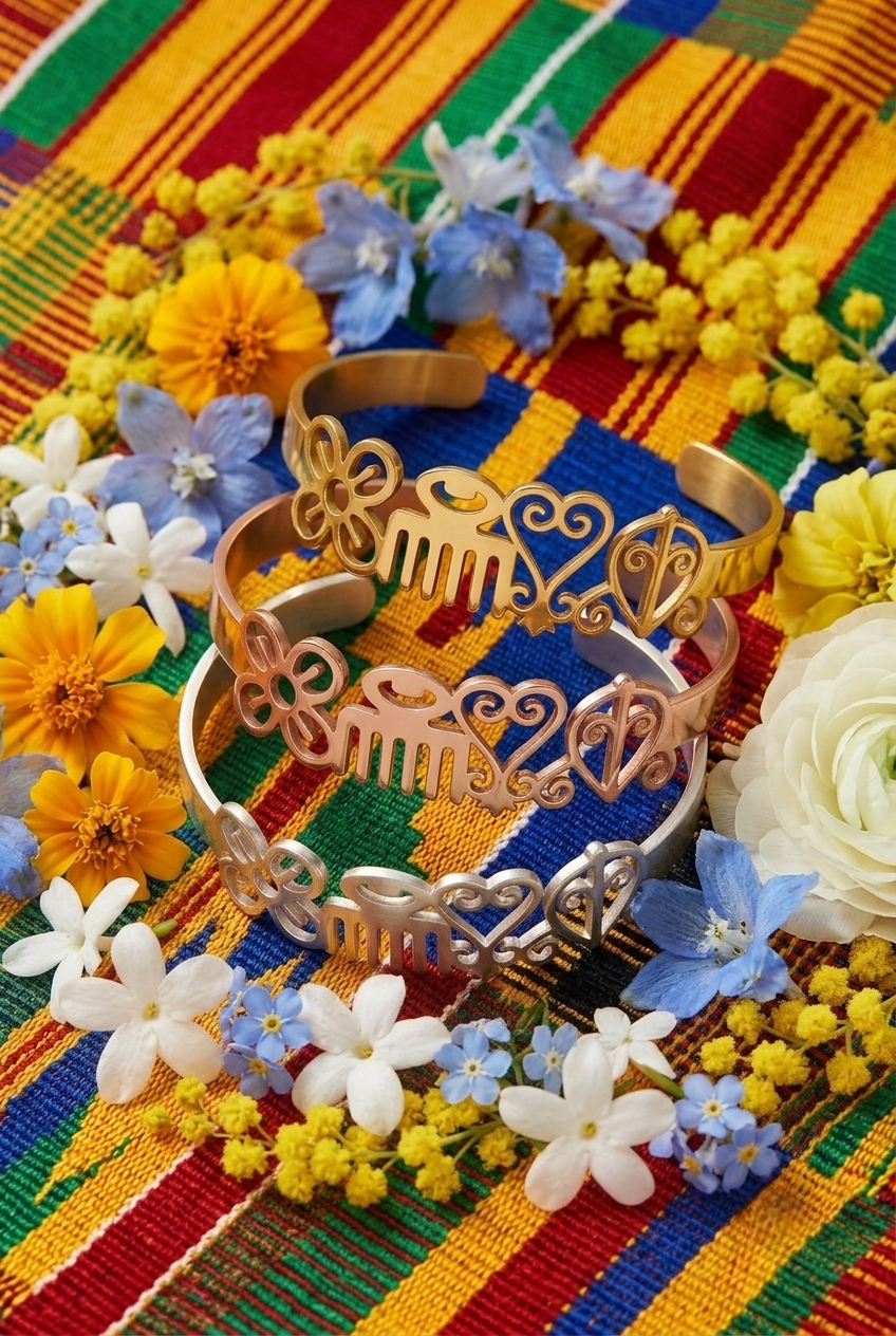 Custom Adinkra Symbol Bangle
