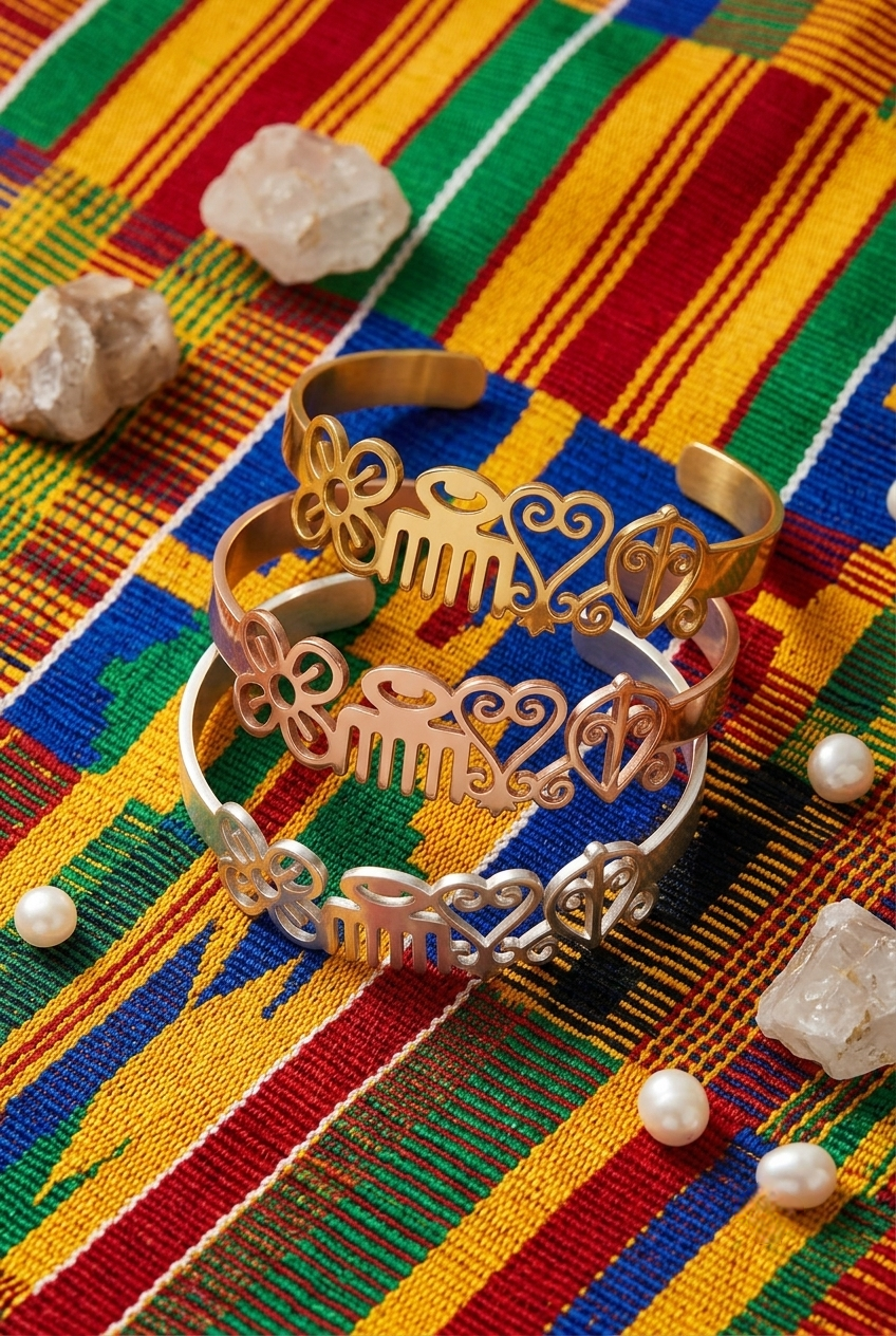 Custom Adinkra Symbol Bangle