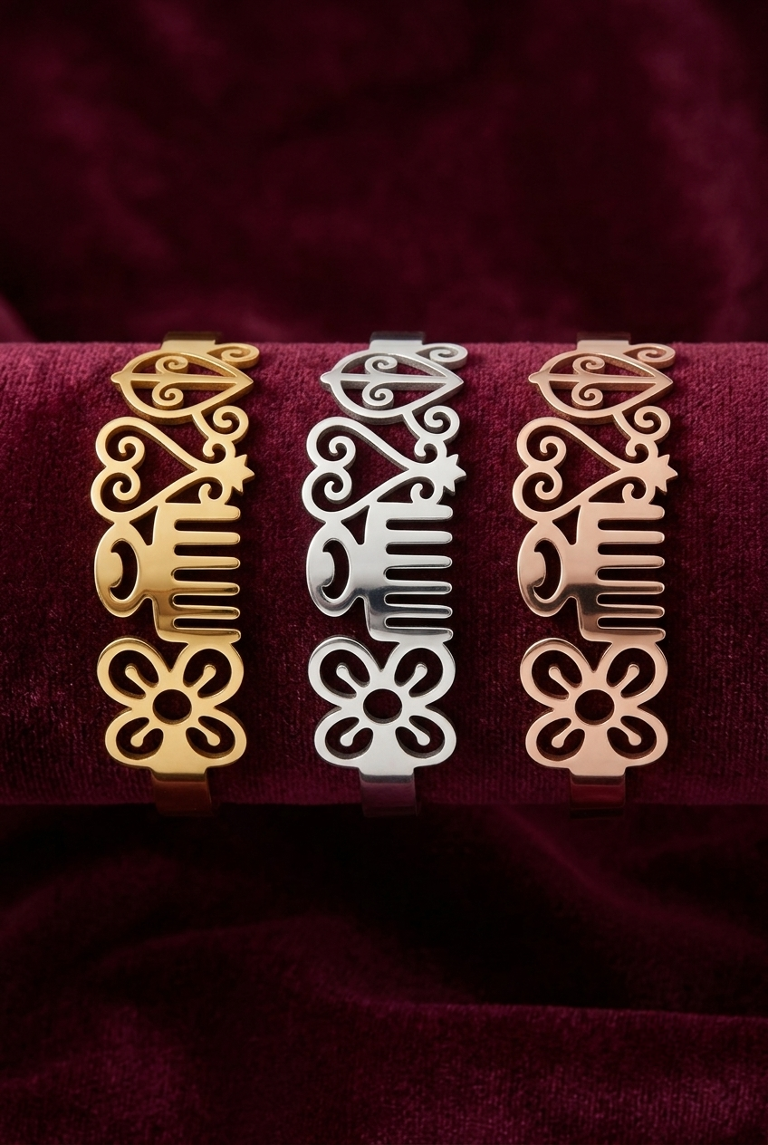 Custom Adinkra Symbol Bangle