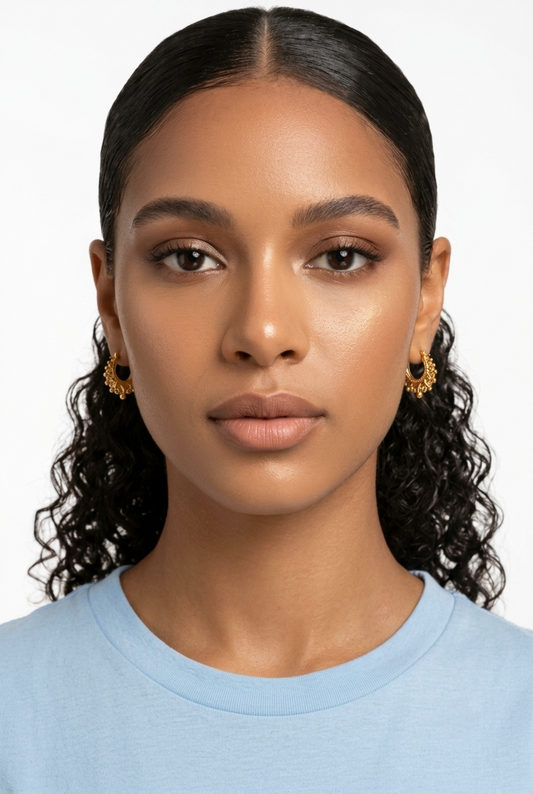 Adanna Ornate Hoop Earrings