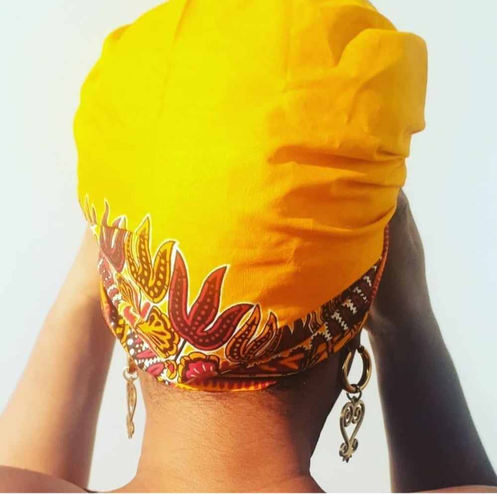 Yellow Dashiki Headwrap