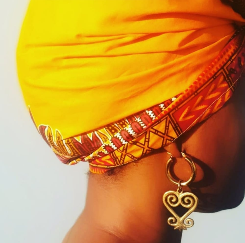 Yellow Dashiki Headwrap