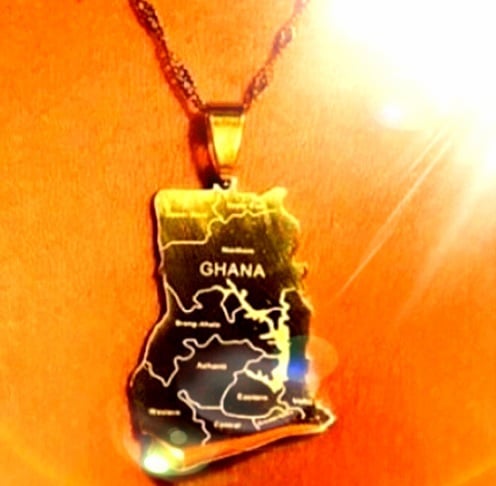 Ghana Map Necklace