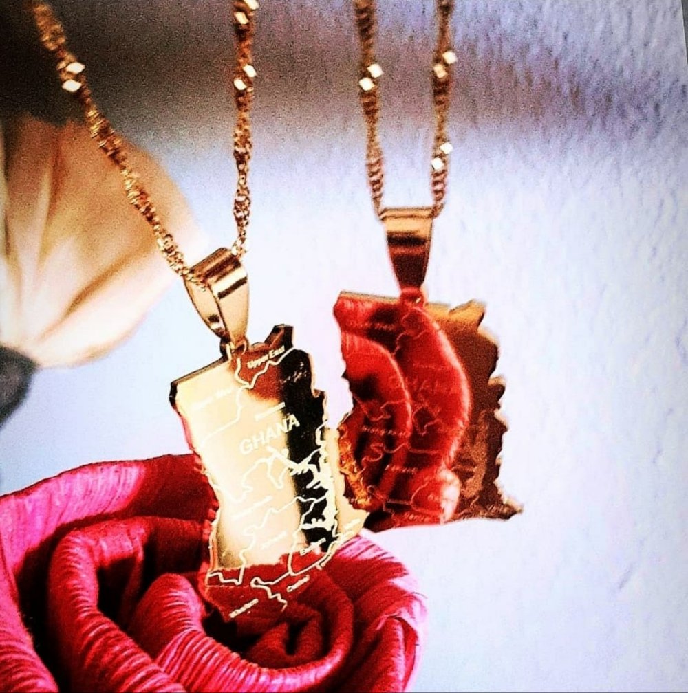 Ghana Map Necklace