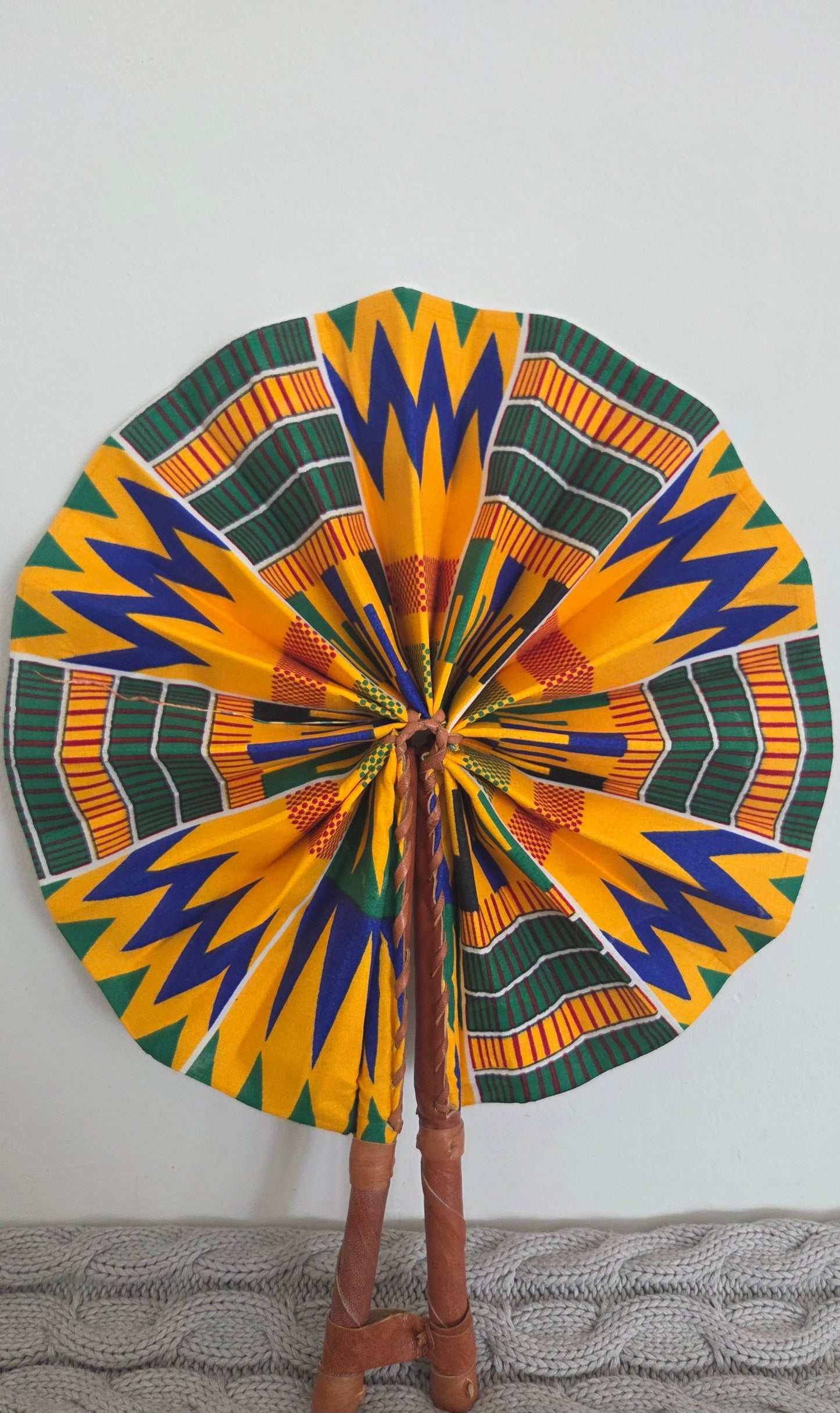 Isis African Print Handheld Fan
