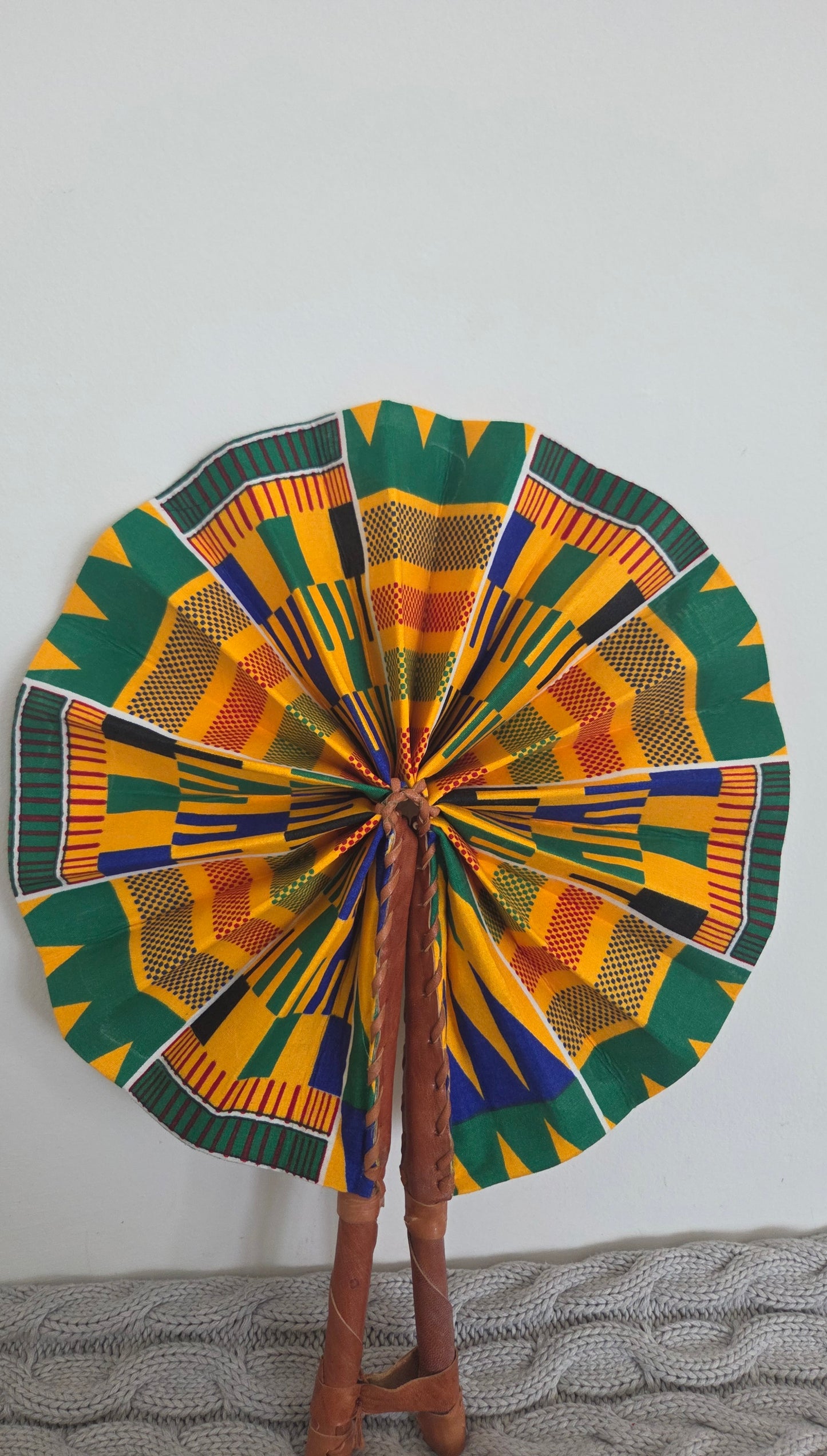Isis African Print Handheld Fan