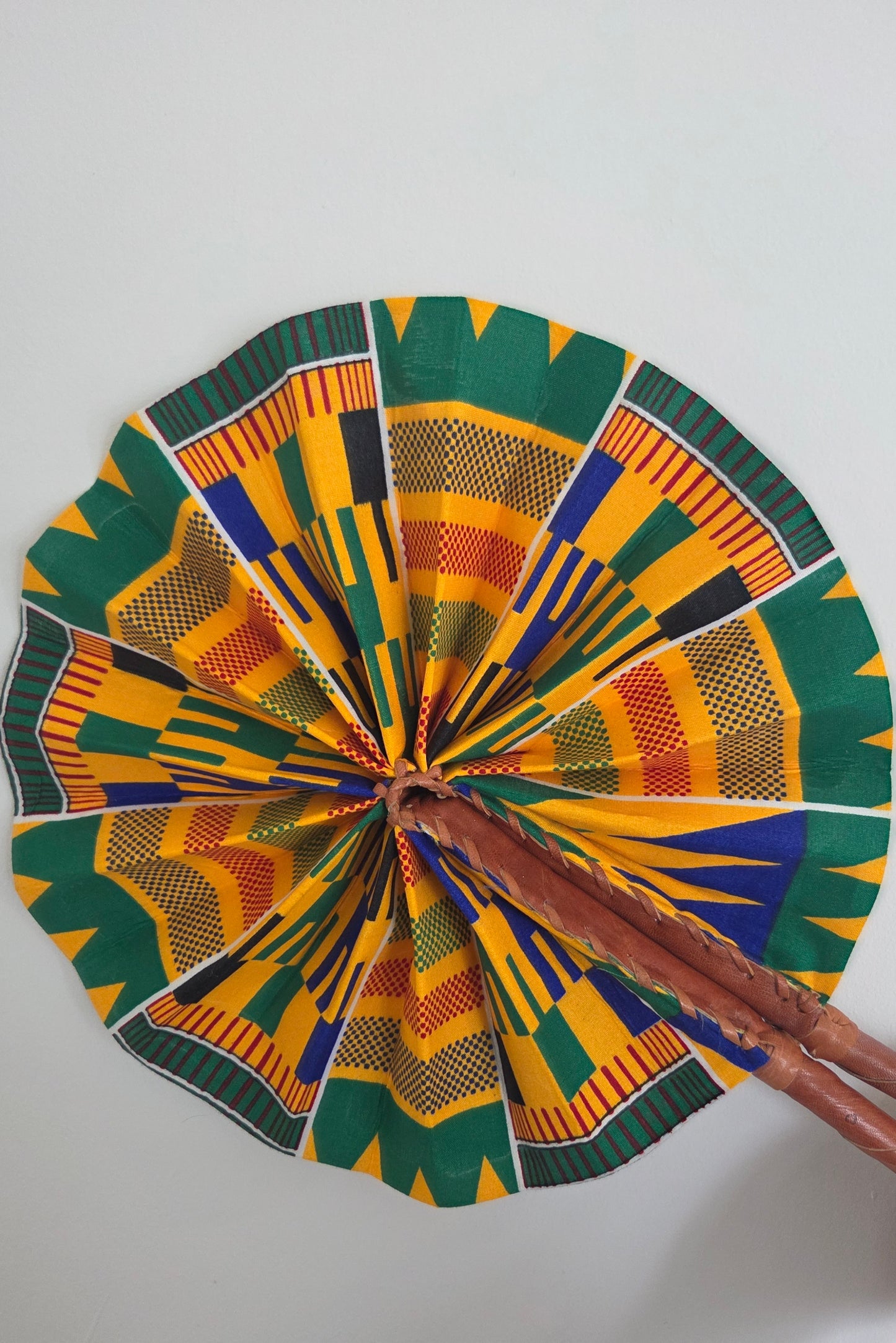 Isis African Print Handheld Fan