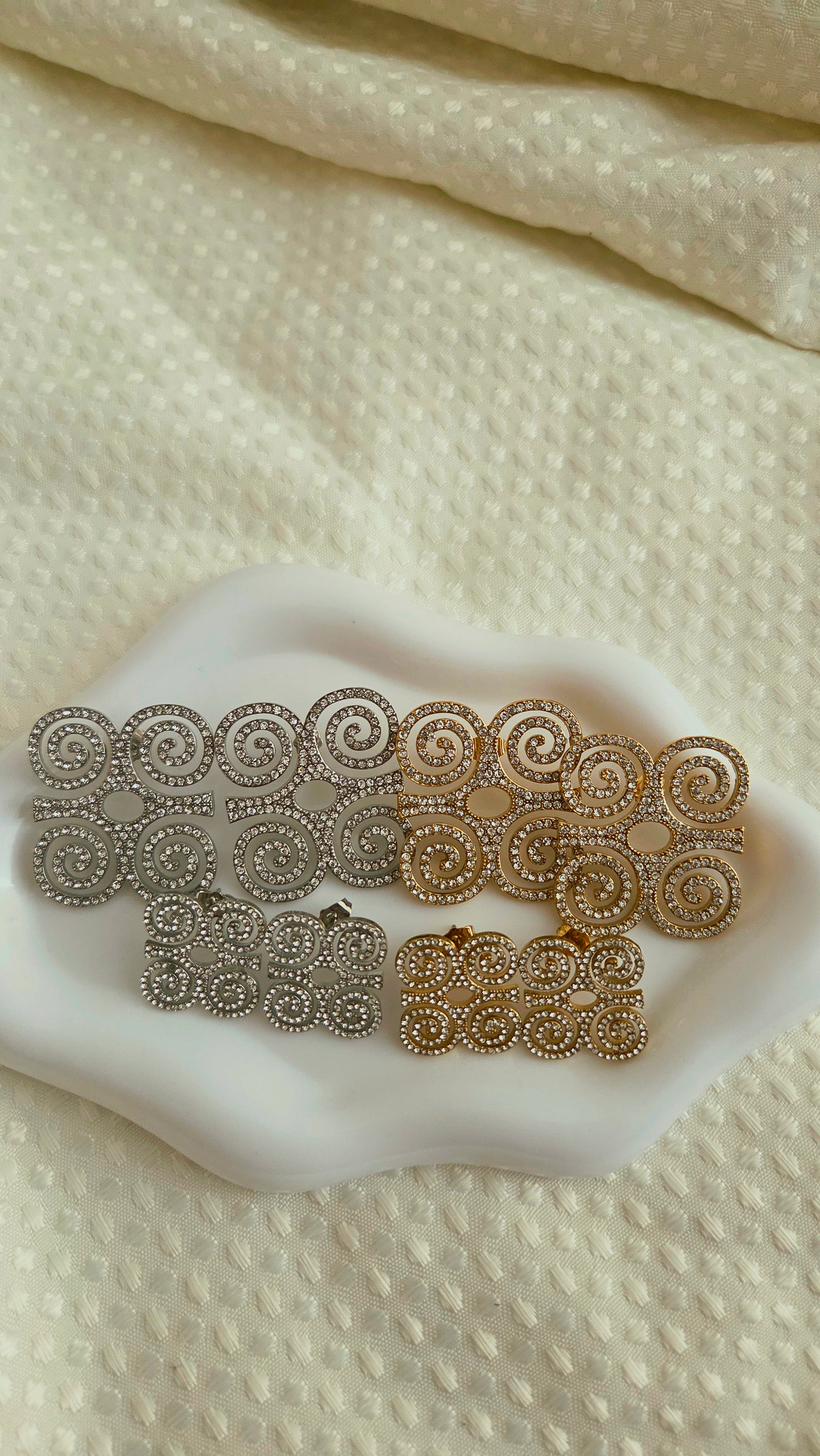 Dwennimmen Adinkra Rhinestone Stud Earrings
