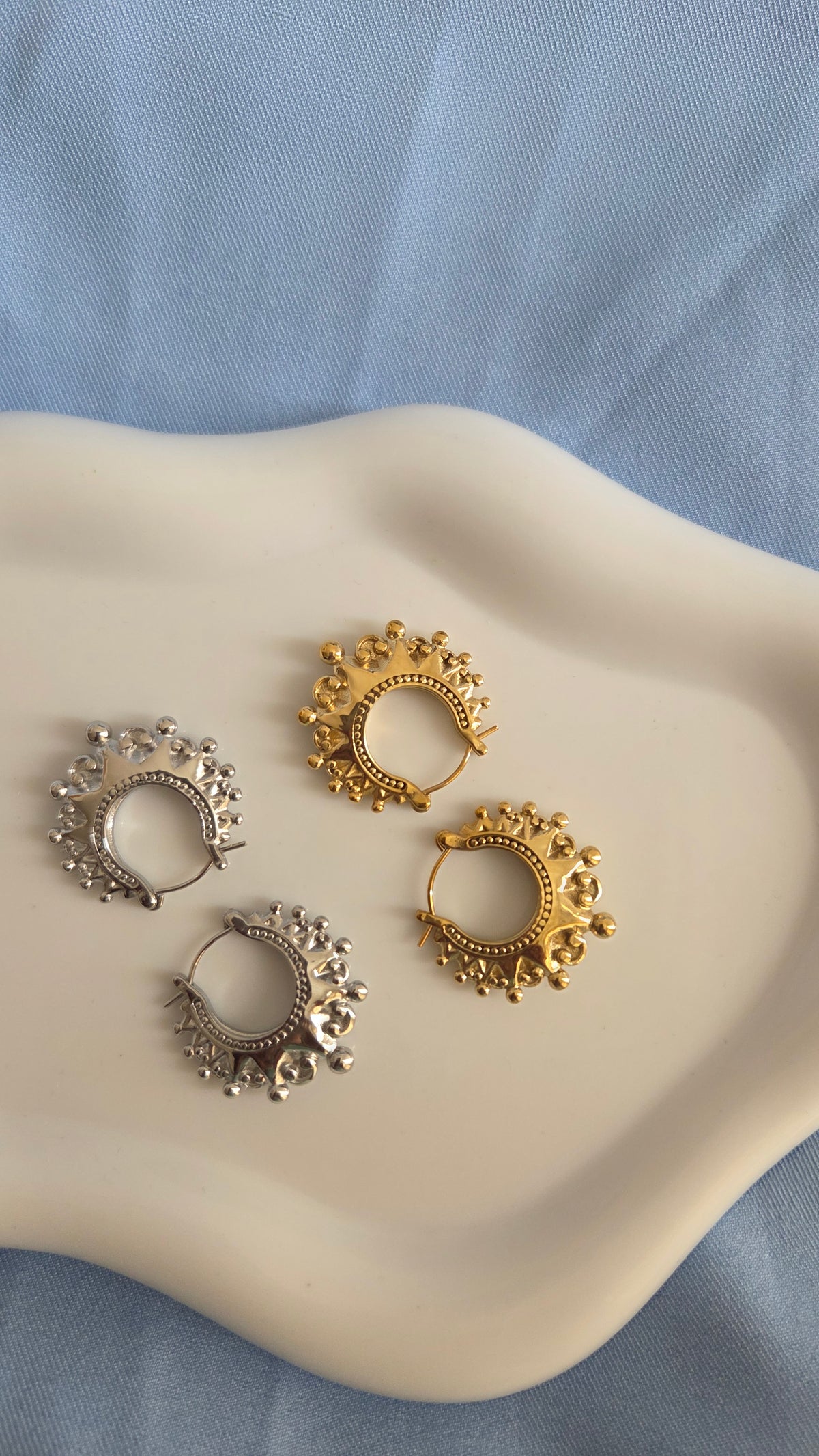 Adanna Ornate Hoop Earrings