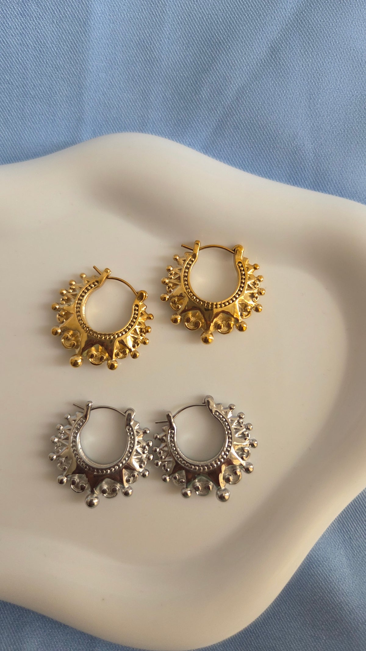 Adanna Ornate Hoop Earrings