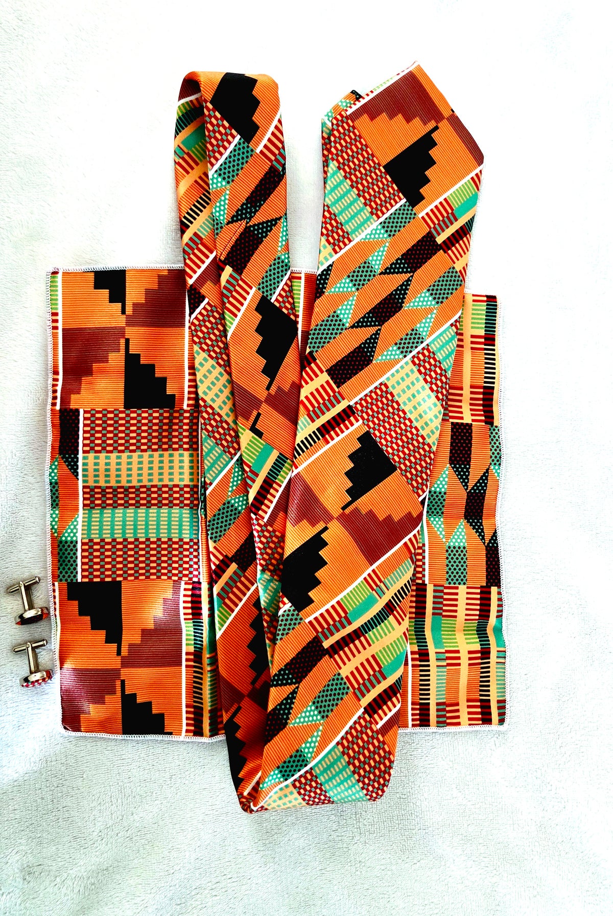 Heritage Kente 3 Piece Necktie Set