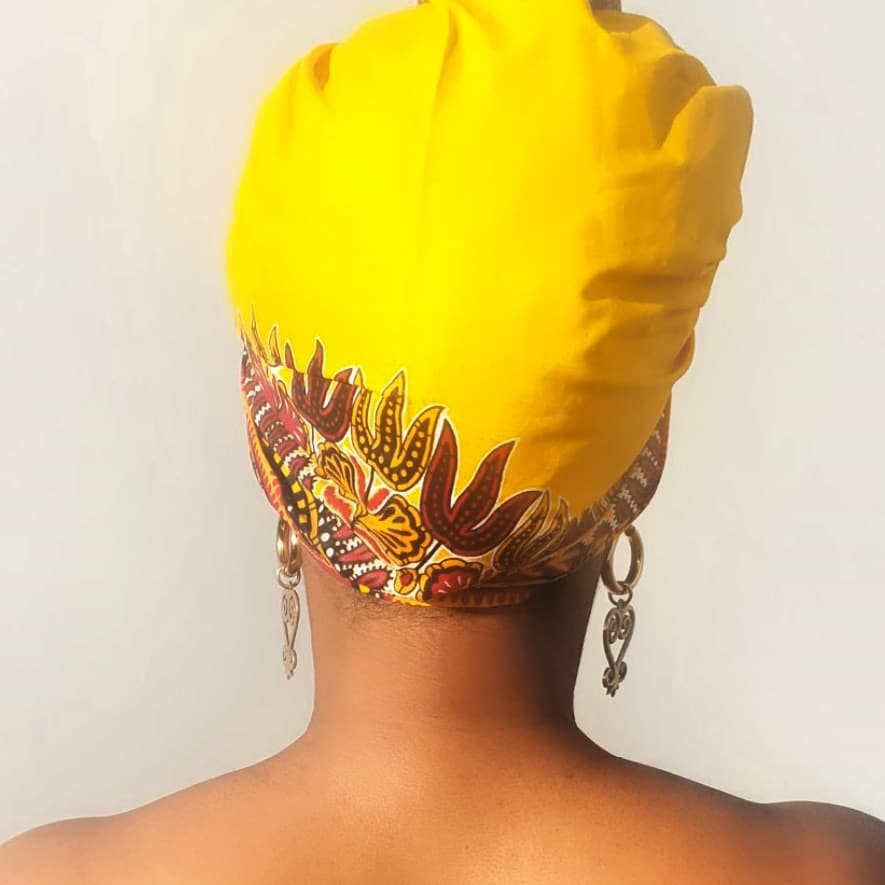Yellow Dashiki Headwrap