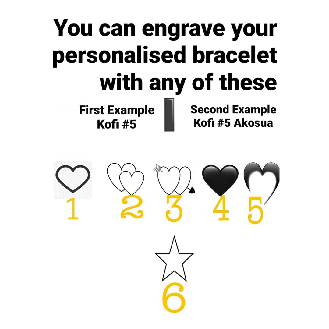 Personalised Unisex Bracelet - Kofi & Akosua Name Bracelet