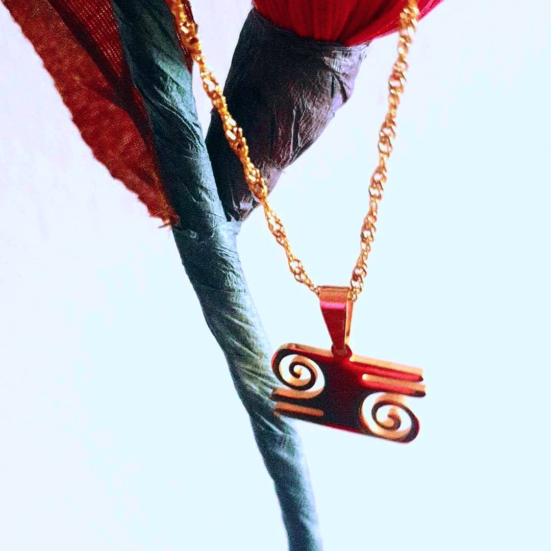 Bravery Adinkra Pendant Necklace