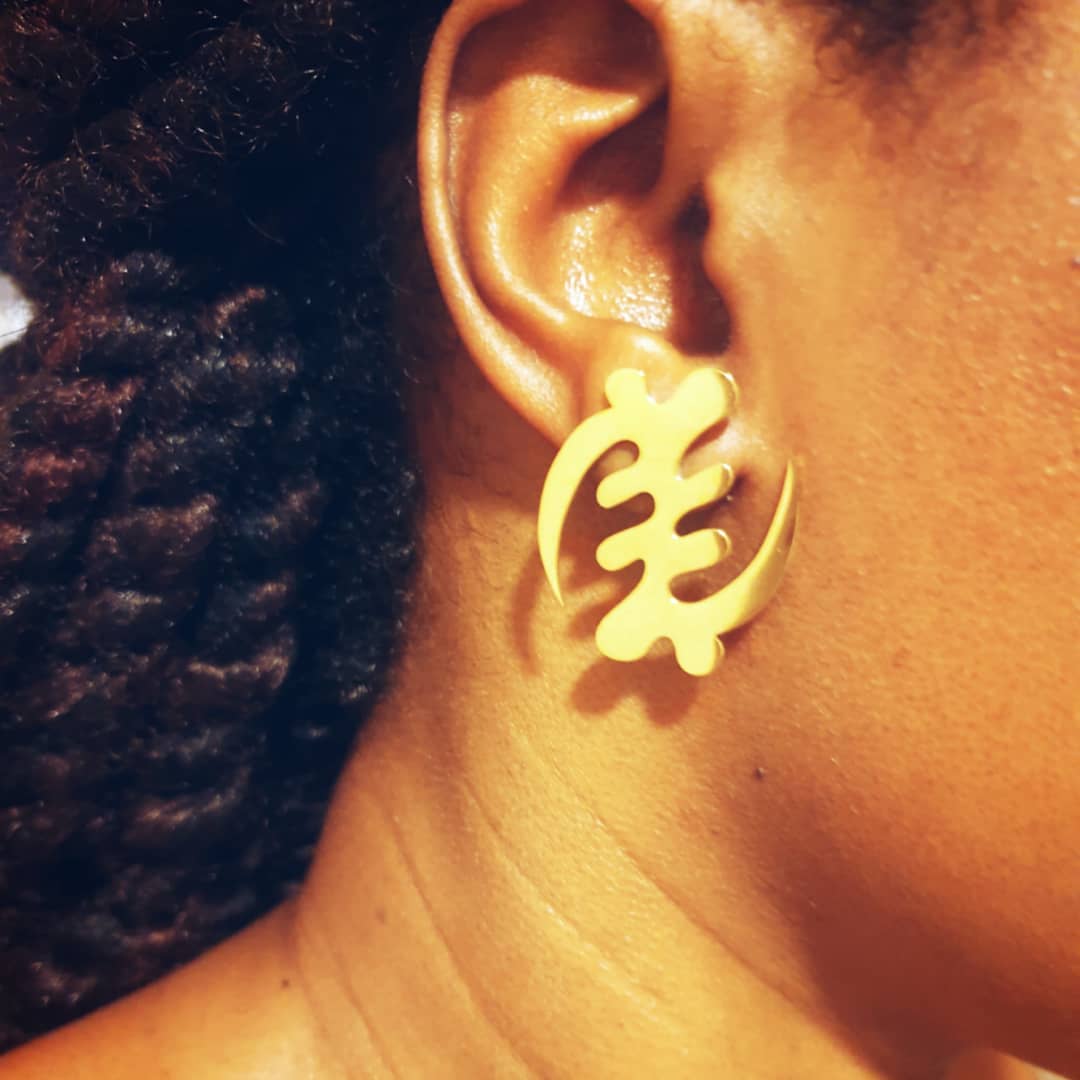 Gye Nyame Bracelet & Earrings Set
