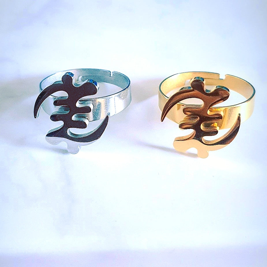 Gye Nyame Adinkra Ring