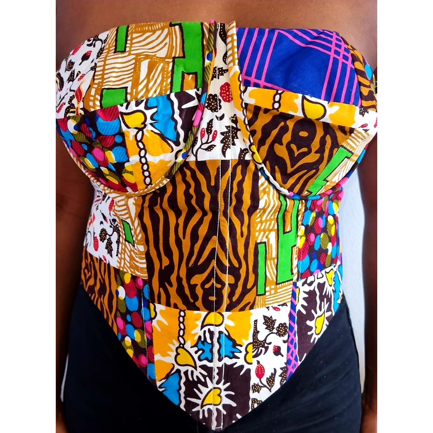 Tallulah African Print Corset Top