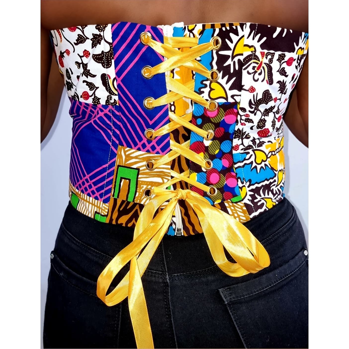 Tallulah African Print Corset Top