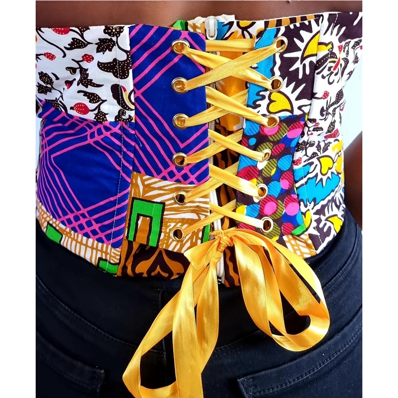 Tallulah African Print Corset Top