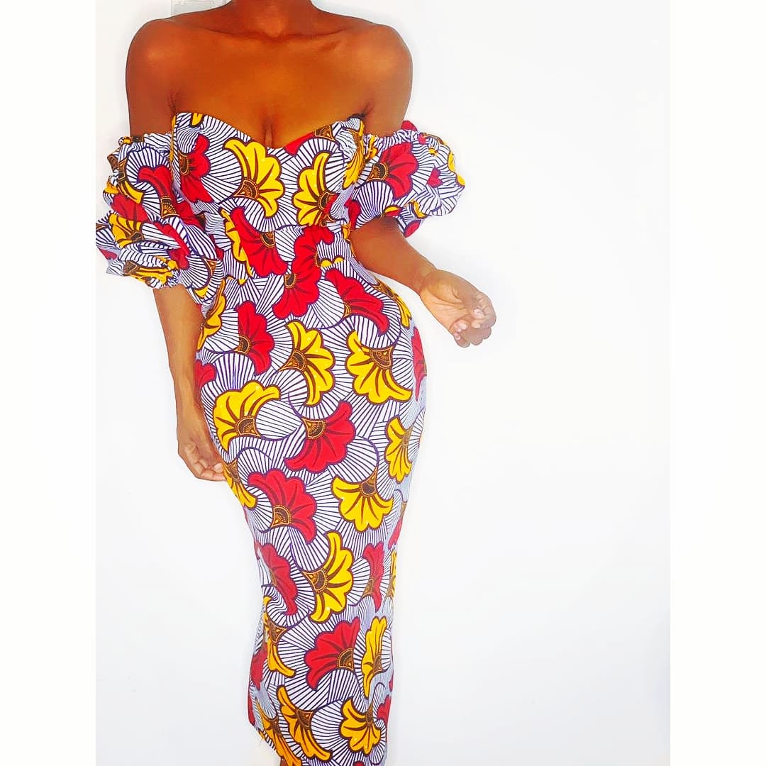 Marcia African Print Midi Dress