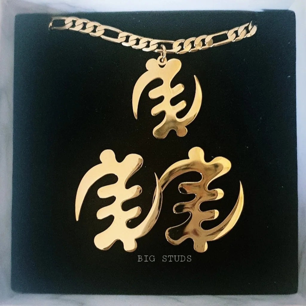 Gye Nyame Bracelet & Earrings Set
