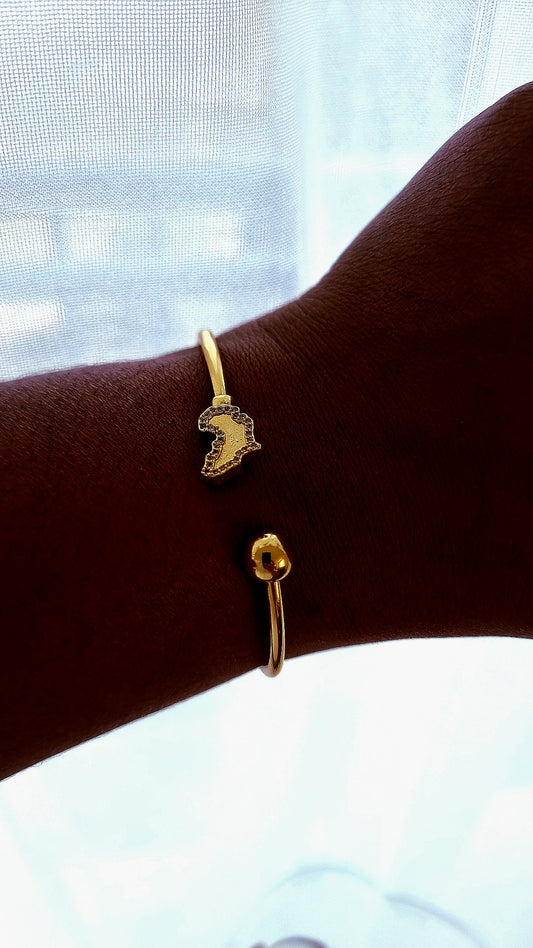 ASMARA African Map Cuff Bracelet