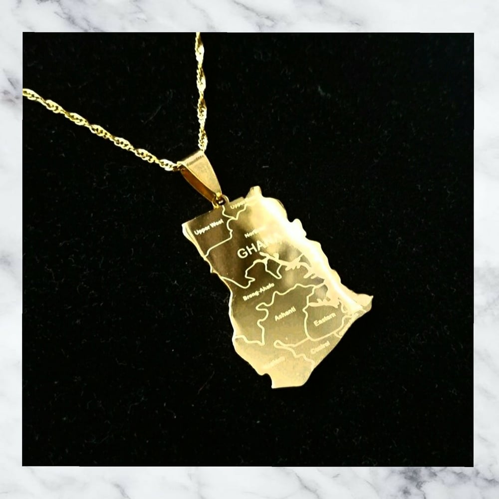 Ghana Map Necklace